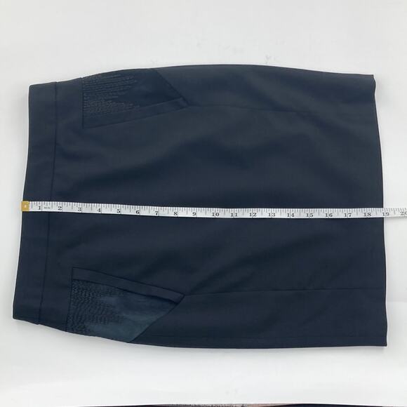 The Kooples Women's  Black Wool Pencil Skirt Knee Length Size 0 EU 32 - Picture 12 of 14